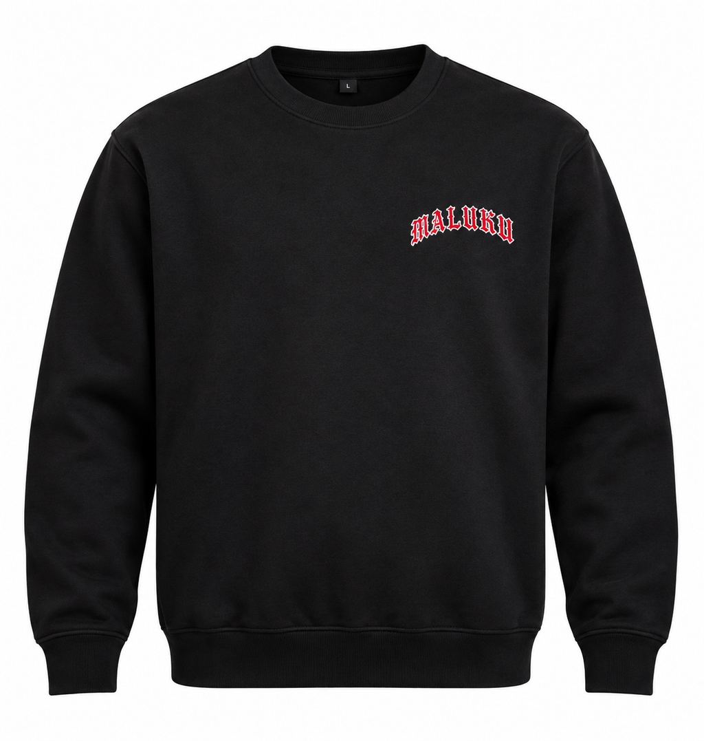 TS1951 Maluku Crewneck Sweater – Black
280 GSM · Regular fit · Geborduurd borstlogo