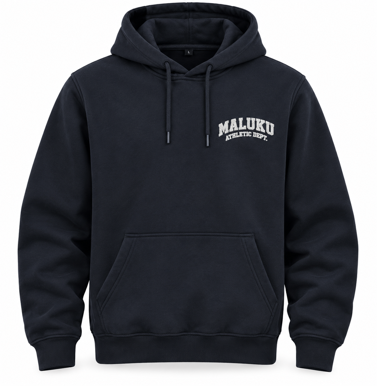 Maluku Athletic Dept. Hoodie – Black | 330GSM Regular Fit