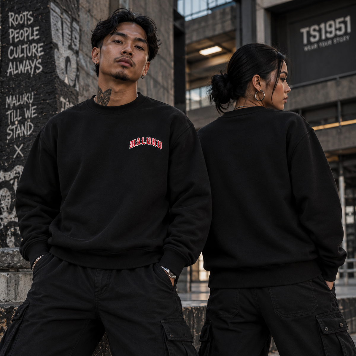 TS1951 Maluku Crewneck Sweater – Black
280 GSM · Regular fit · Geborduurd borstlogo