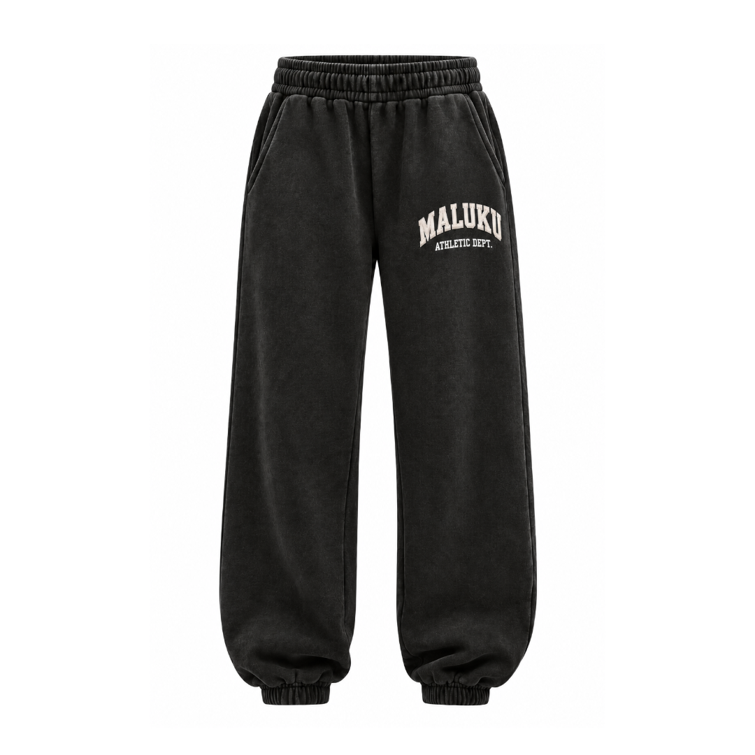 TS1951 Maluku Athletic Dept. Sweatpants – Washed Black